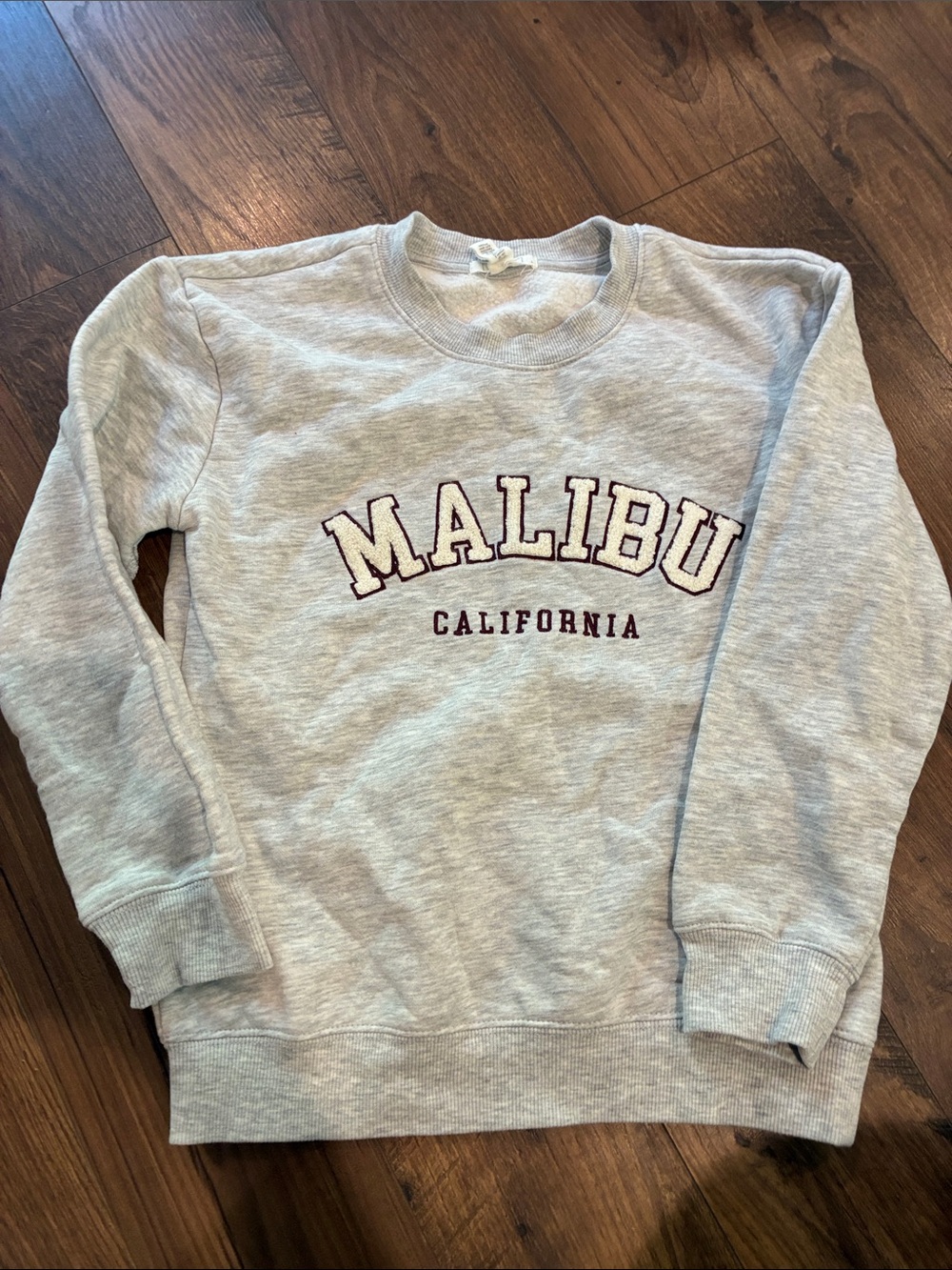 Girl’s Malibu California Grey Crewneck Sweatshirt
